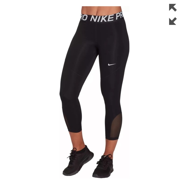 Nike pro crop mesh leggings - Picture 1 of 4